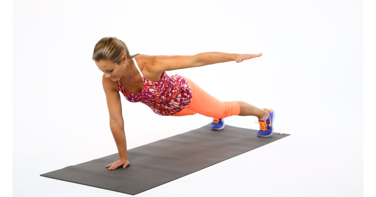 Plank With Lateral Arm Reach Plank Variation Exercises POPSUGAR