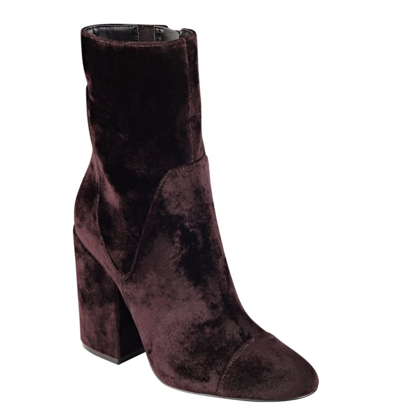 Kendall + Kylie Brooke3 Velvet Block-Heel Booties