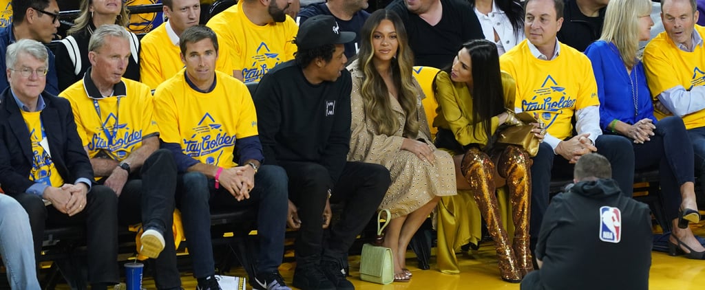 Nicole Curran Leaning Over Beyoncé at Warriors Game 2019
