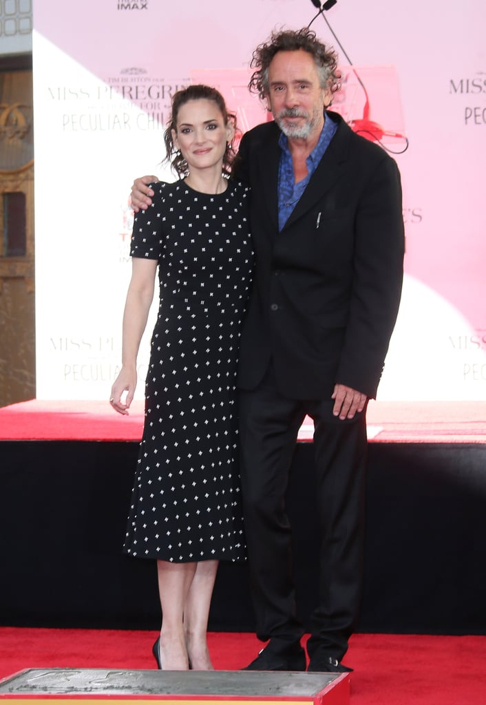 Winona Ryder and Tim Burton at Handprint Ceremony 2016