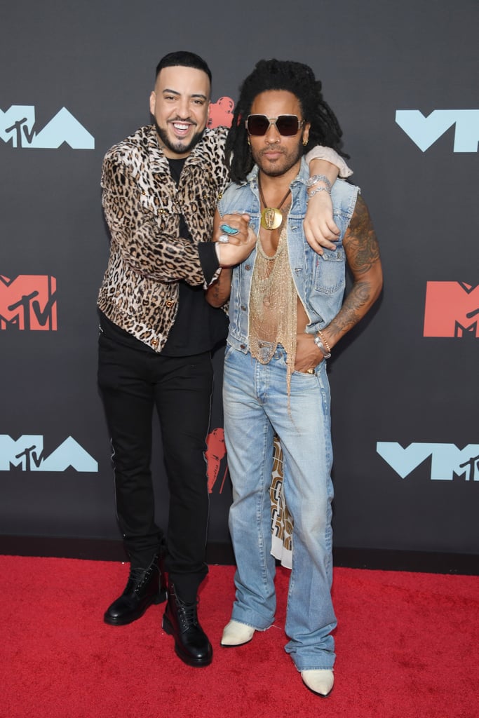 French Montana and Lenny Kravitz at the 2019 MTV VMAs
