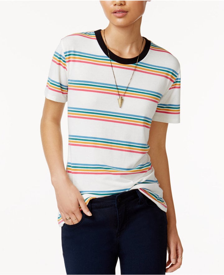 Carbon Copy Short-Sleeve Rainbow-Stripe 