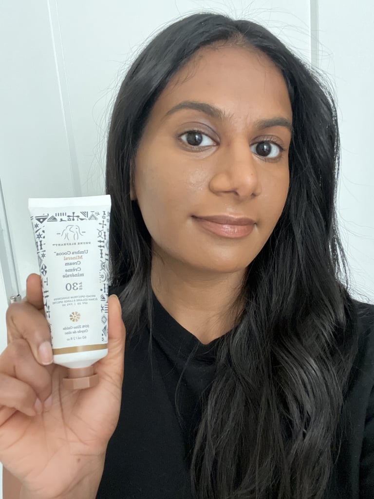 Drunk Elephant Umbra Cocoa SPF on Tan Skin