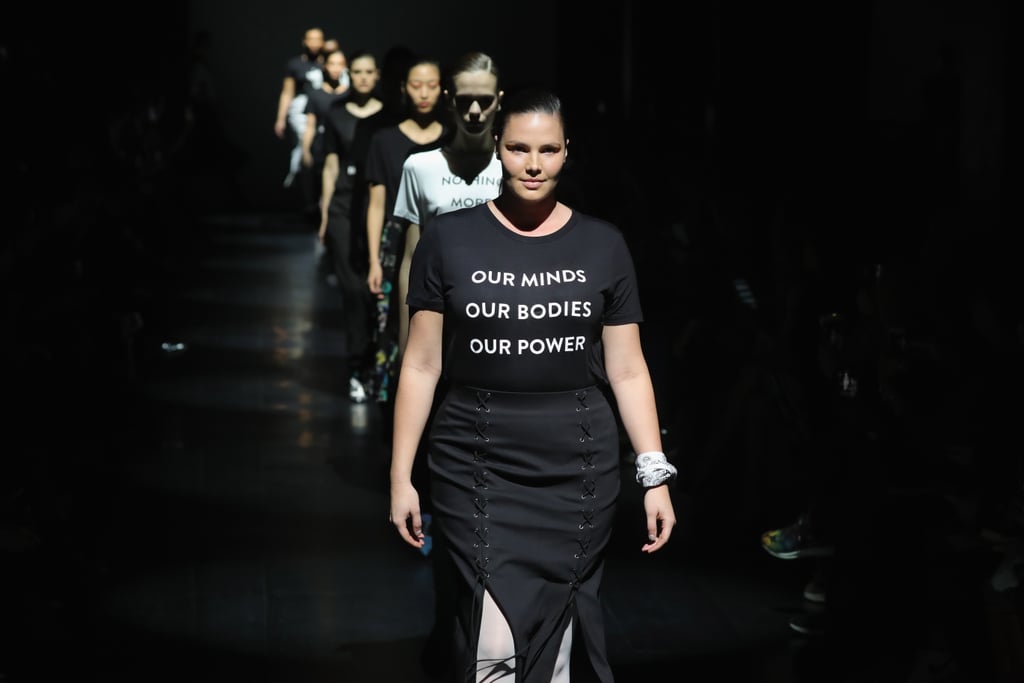 Candice Huffine led the pack on Prabal's runway.