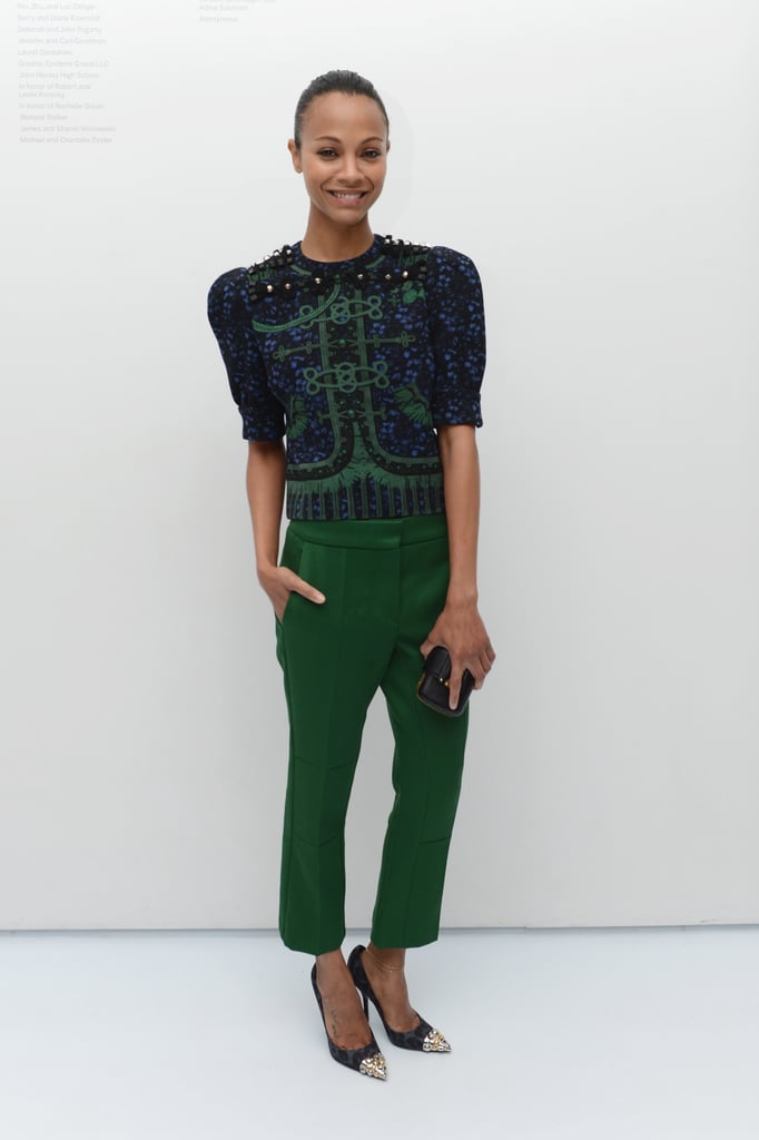 She rocked this cool Louis Vuitton Pre-Fall 2012 look with the designer's popular cap-toe pumps at the Persol party in NYC. She rocked this cool Louis Vuitton Pre-Fall 2012 look with the designer's popular cap-toe pumps at the Persol party in NYC.