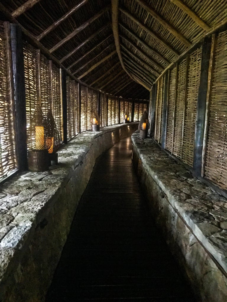 Even before reaching the actual Rainforest Spa hut, you walk along a serene, candle-lit pathway, preparing you for your ultimate retreat from the world. Greeted in a cozy, open-air gazebo with a tropical Bellini and an icy mint towel, I could already feel myself melting into the serenity.