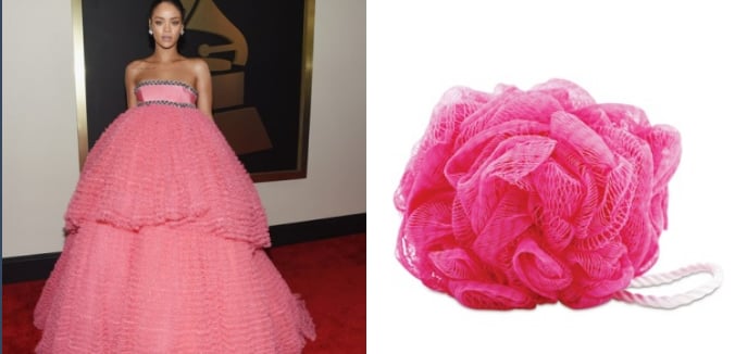Rihanna was also compared to a shower loofah.