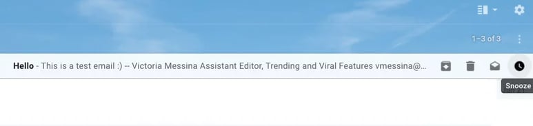 How to Find the Snooze Button For an Unopened Email
