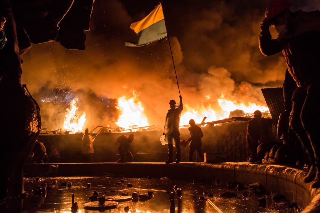 Violence flared up in Kiev.