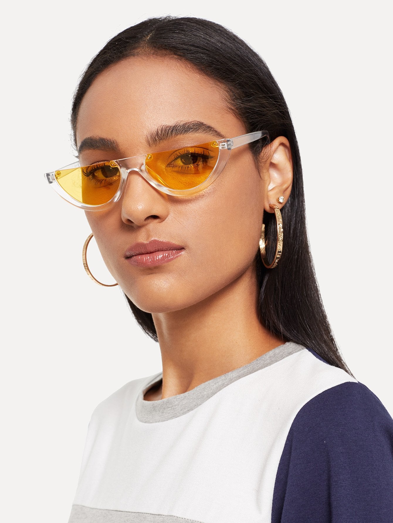 Clear tinted sales sunglasses