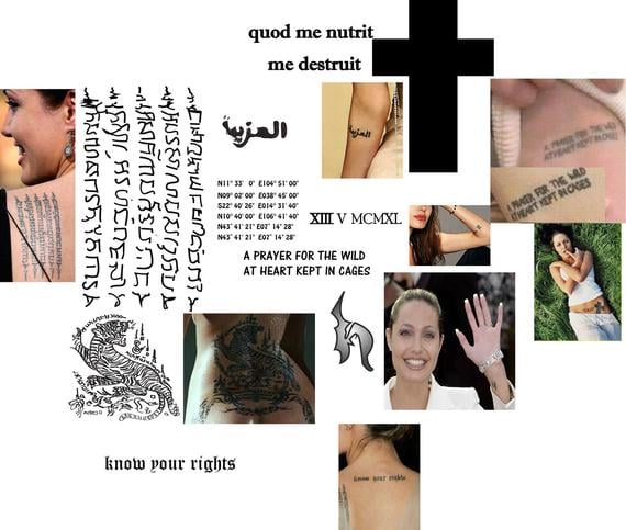 WannaBe Angelina Jolie Temporary Tattoos