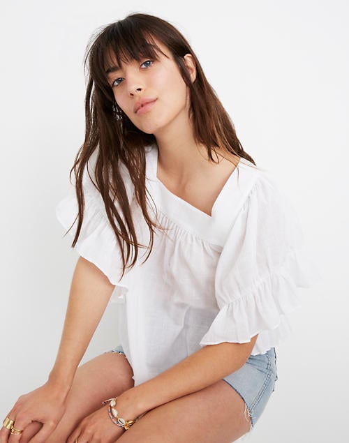 Madewell Flutter-Sleeve Butterfly Top