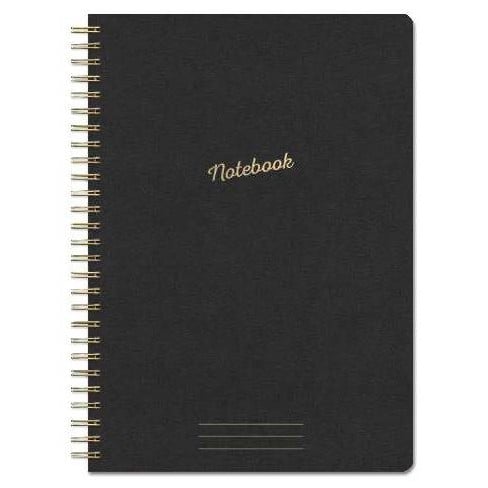 Black Textured Lined Journal
