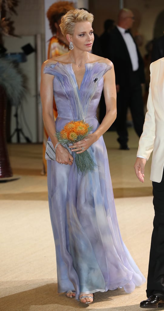 Princess Charlene Armani Dress at Red Cross Gala 2016