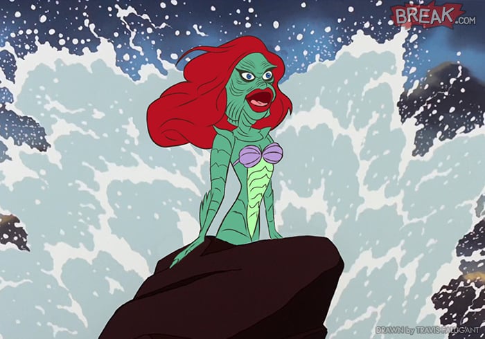 Ariel as the Creature From the Black Lagoon