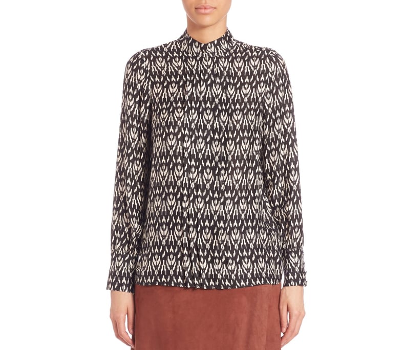 SET Ikat Pleated Front Blouse