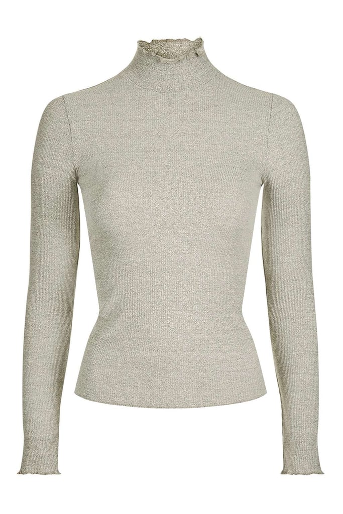 Topshop Long Sleeve Frill Neck Top ($16, originally $28)