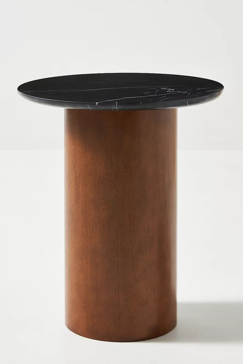 A Luxe Table: Anya Travertine Side Table