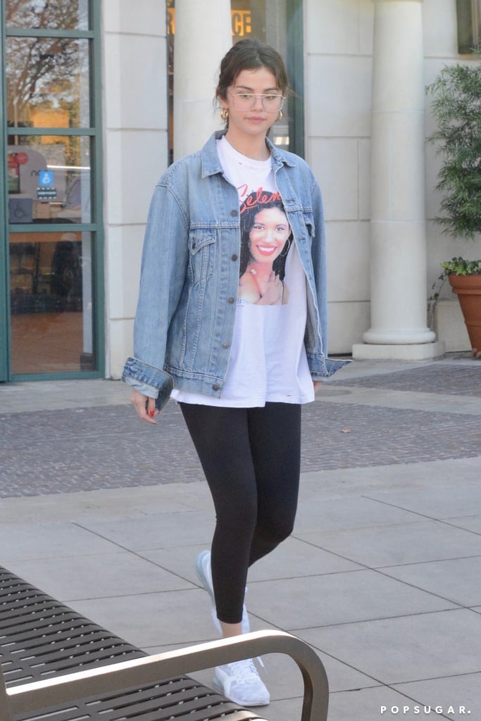 Selena Gomez Wearing Selena Quintanilla T-Shirt Feb. 2018