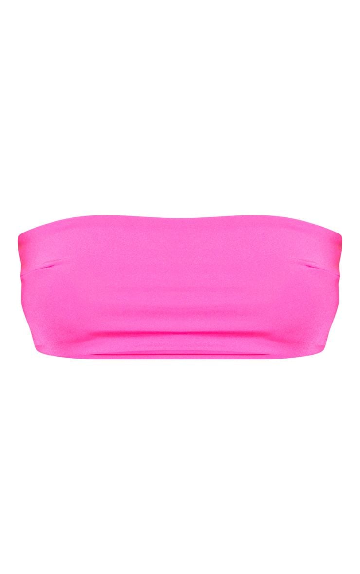 Pretty Little Thing Pink Bandeau Bikini Top