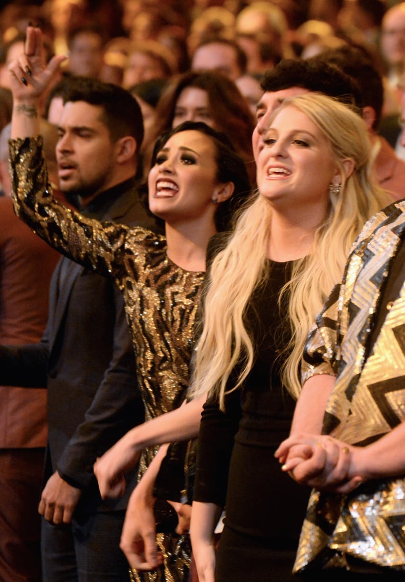 Demi Lovato and Meghan Trainor Rocking Out