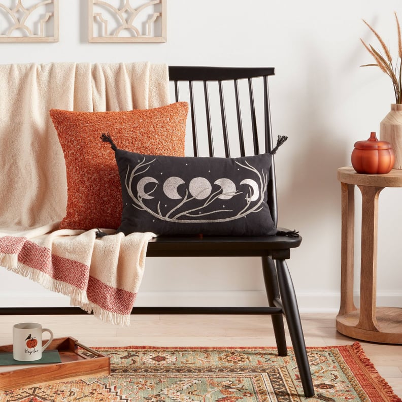 Howl at the Moon: Moon Phases Lumbar Throw Pillow