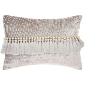 Mina Victory Life Styles Velvet Tassels Throw Pillow