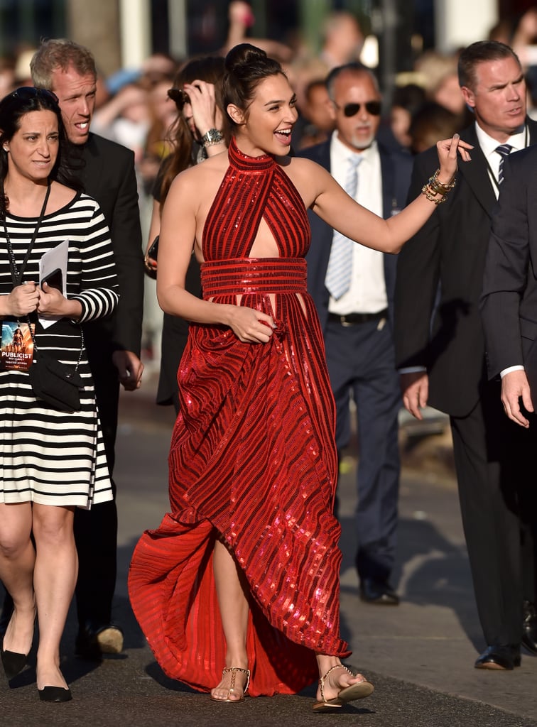 When She Showed Up at the Wonder Woman Premiere Wearing Gladiator Sandals