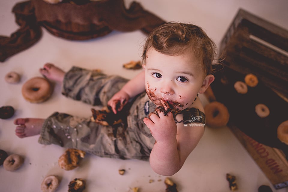 First Birthday Doughnut Smash Photoshoot