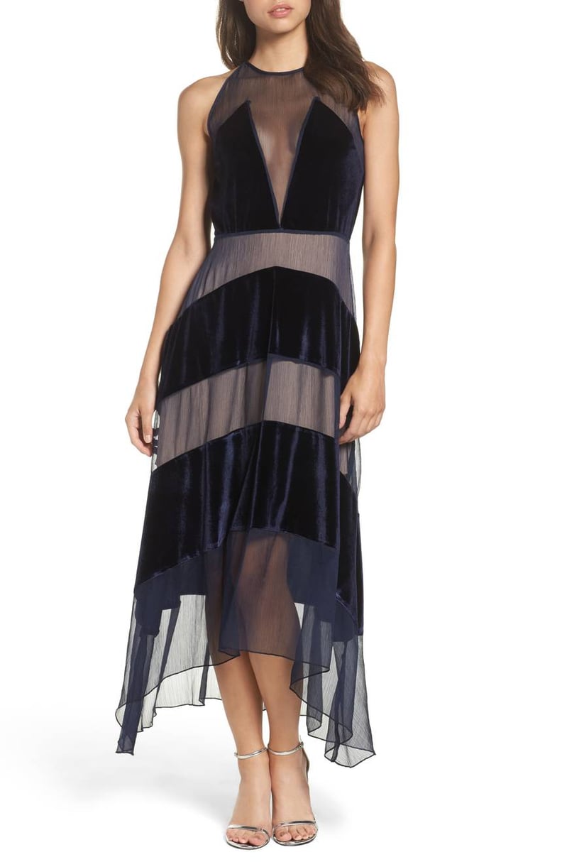 Foxiedox Velvet Stripe Midi Dress