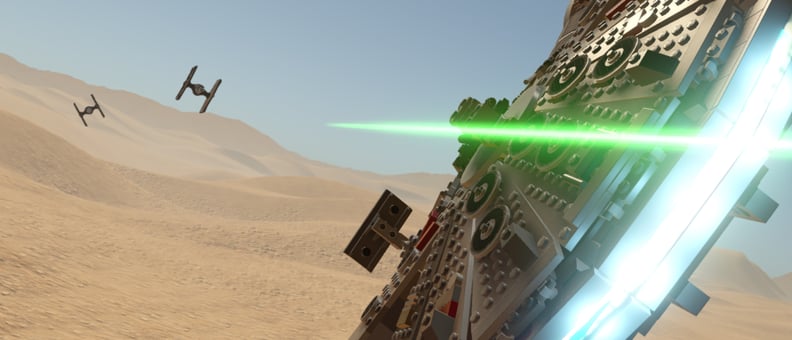 Here's another shot of the battle scene on Jakku.