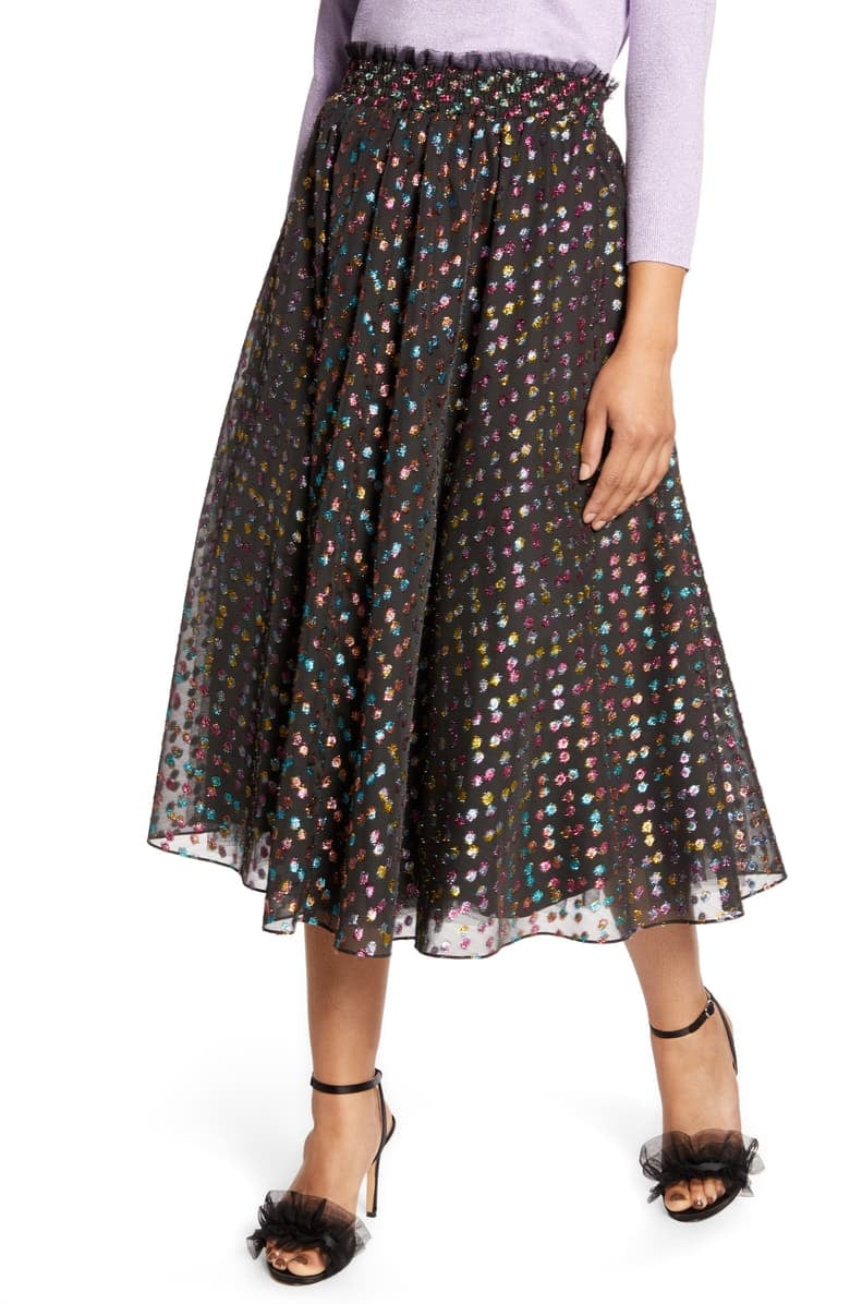 Halogen polka top dot skirt