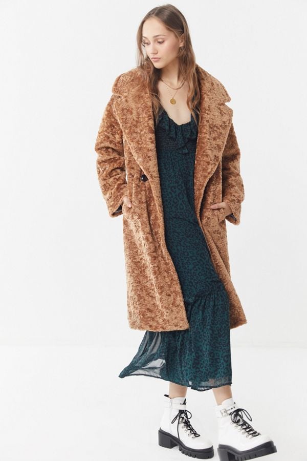 Avec Les Filles Faux Fur Cocoon Coat