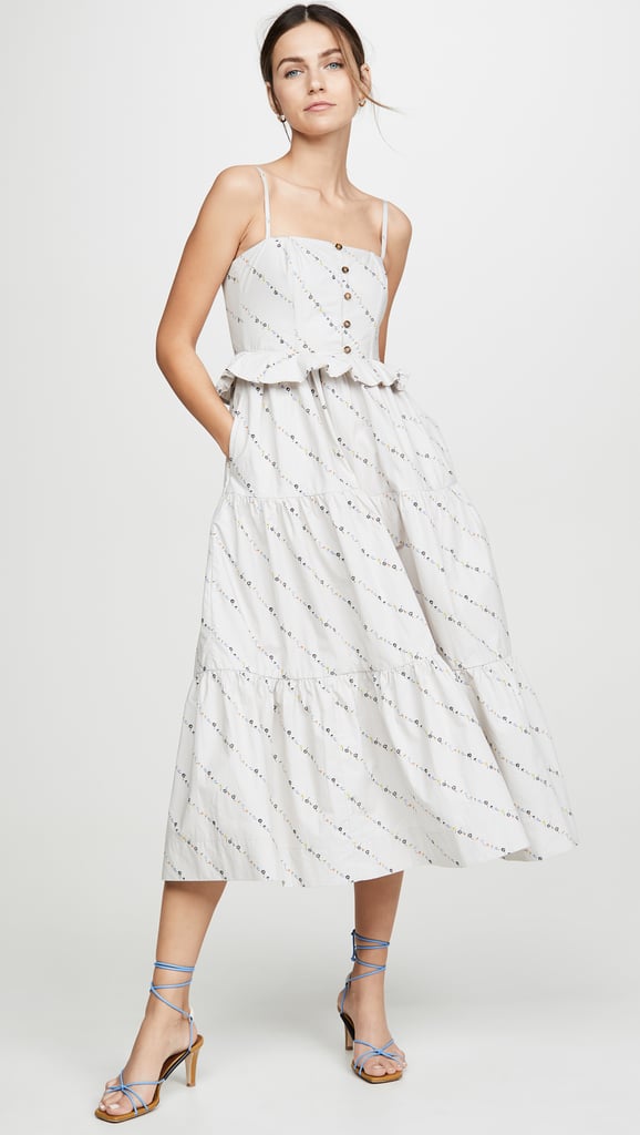 GANNI Printed Poplin Dress