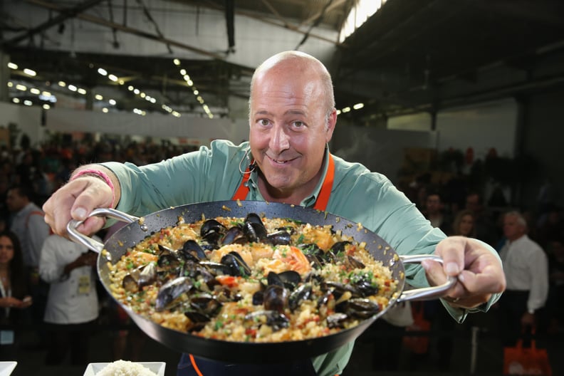 Andrew Zimmern Got Playful With Paella