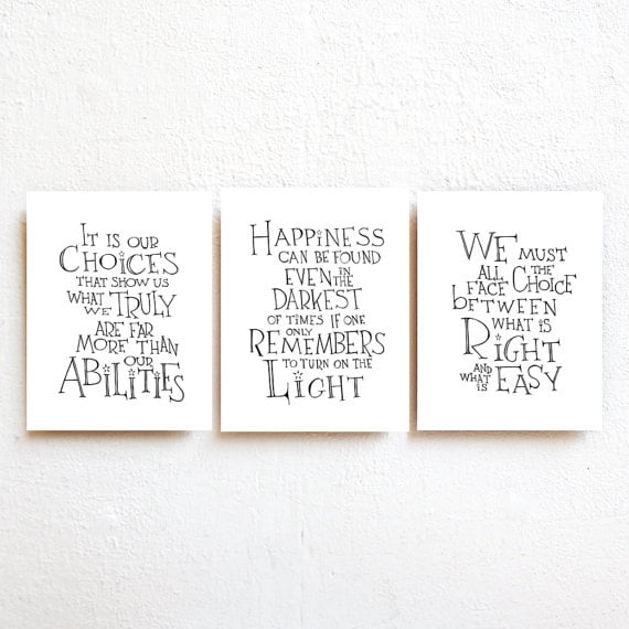 trio of Harry Potter quotes