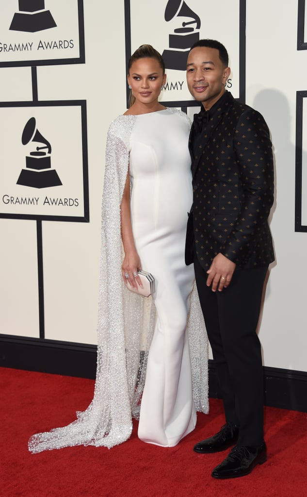 Chrissy Teigen and John Legend at the Grammys 2016