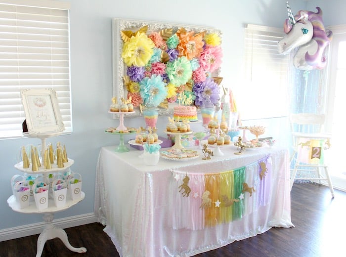 Baby Toddlers Kids Parenting This Iridescent Unicorn Birthday Party Is Basically Made Of Magic Popsugar Family Photo 9