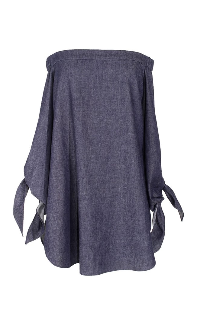 If you love something and it works for your body and your wardrobe, you should buy it in every color, right? When Tibi debuted the new denim version ($295) of my favorite off-the-shoulder top, I knew I had to have it.
— Hannah McKinley, editor