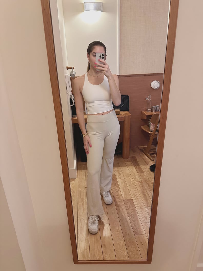 grey ribbed flare legging outfit｜TikTok Search