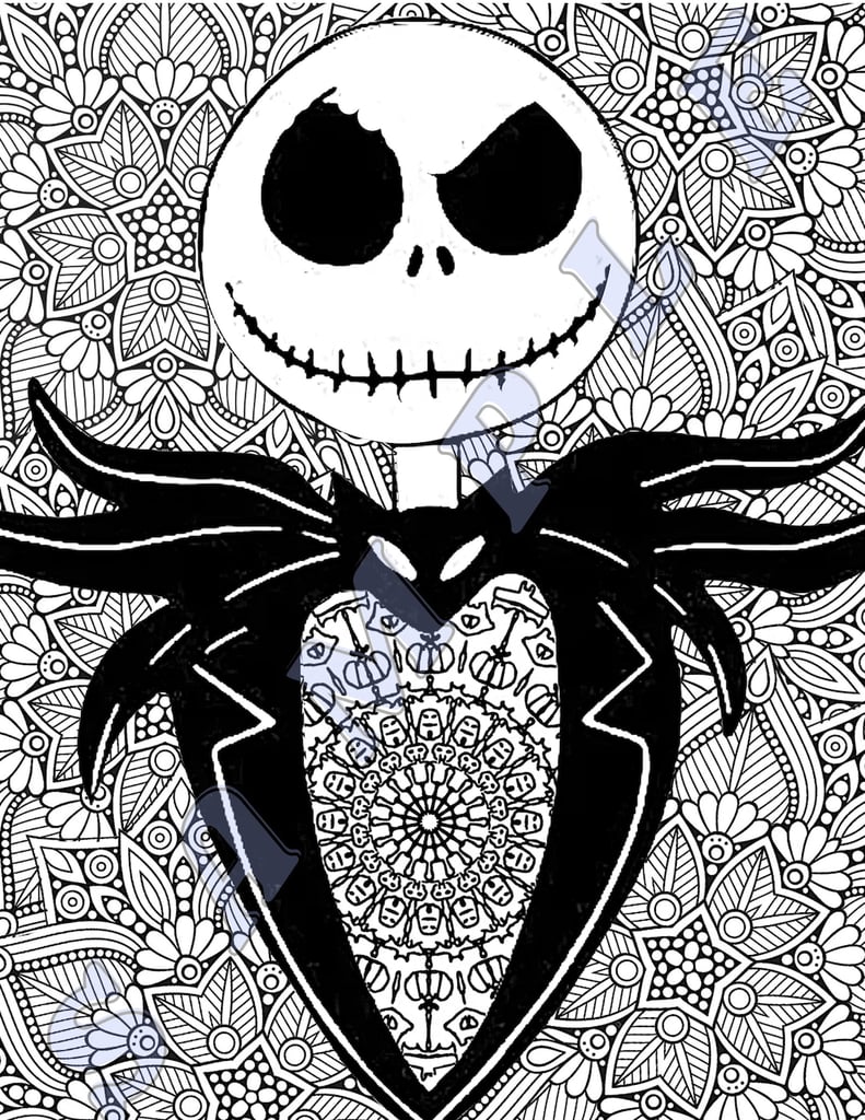 35 Pages of Coloring With Jack and Sally