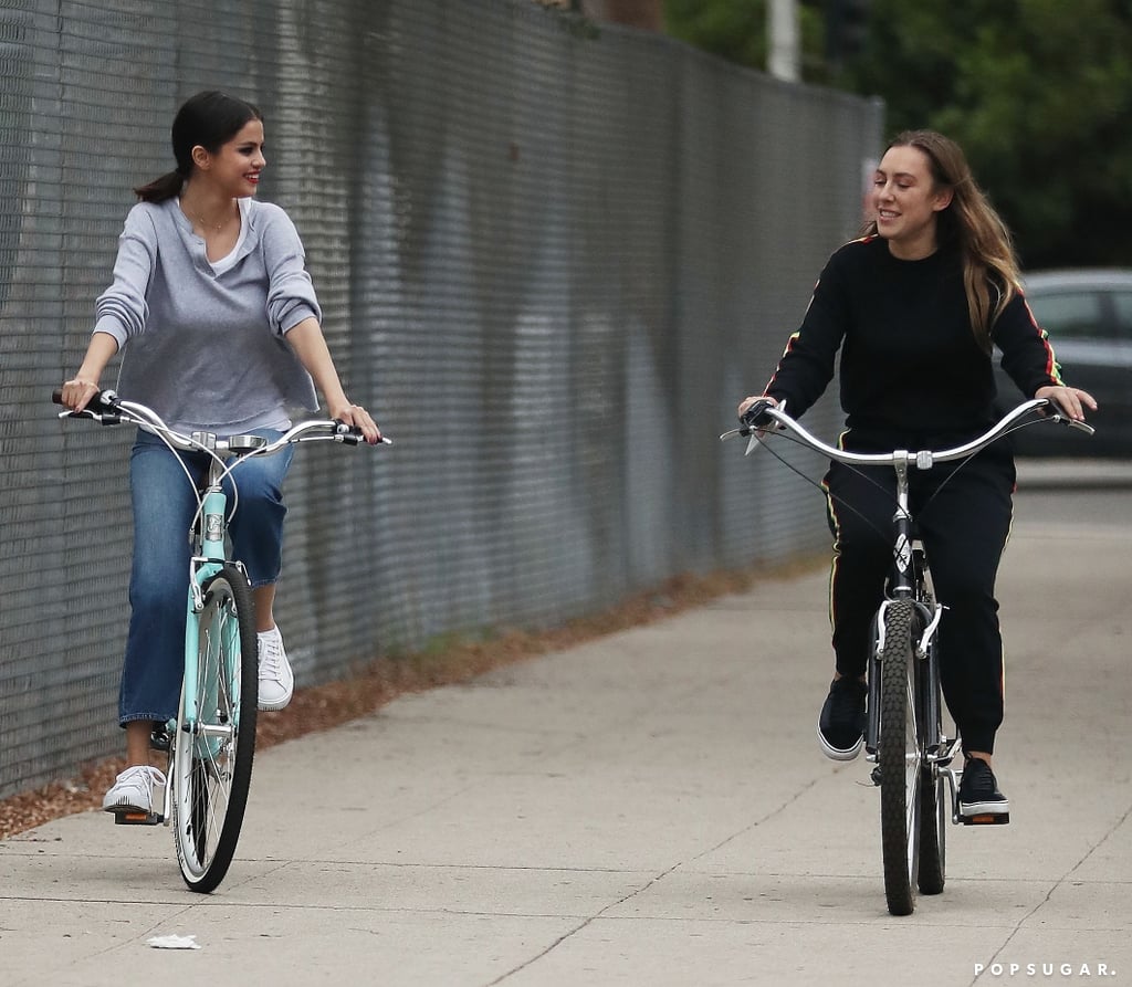 Selena Gomez Riding Her Bike in LA October 2017