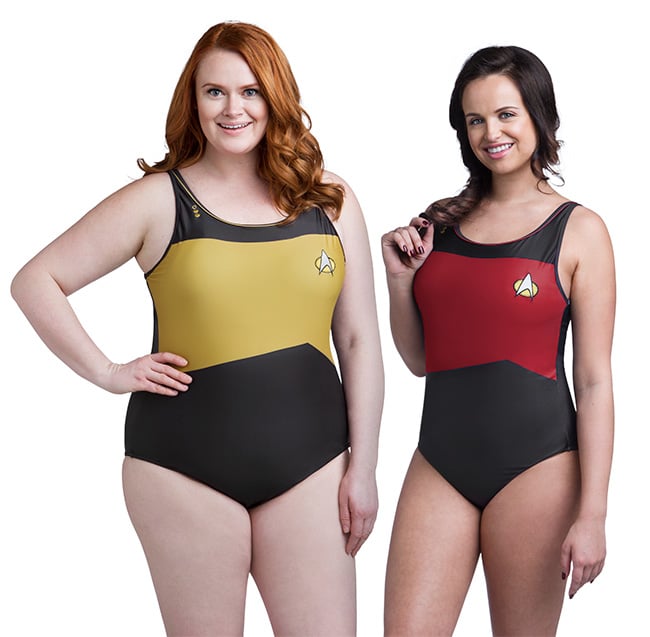 Star Trek: TNG One-Piece Swimsuit in Gold (Operations), or Red (Command)