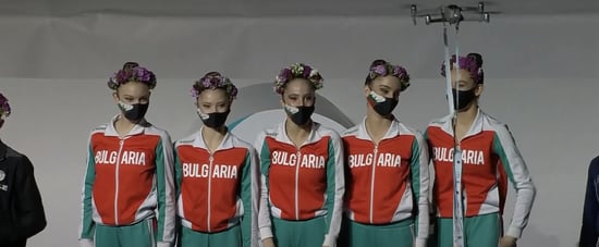 Drone Medal Delivery at Baku Rhythmic Gymnastics World Cup