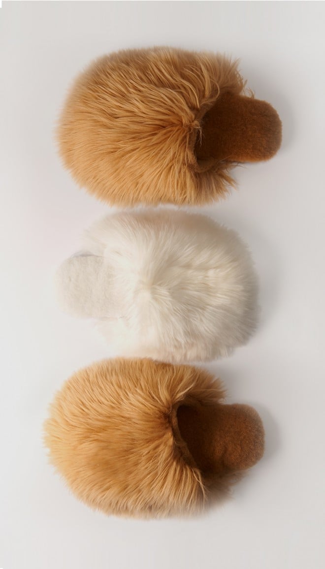 Tibi Furry Slippers