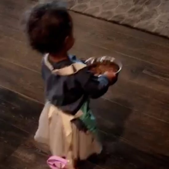 Chrissy Teigen Gives Luna Chores