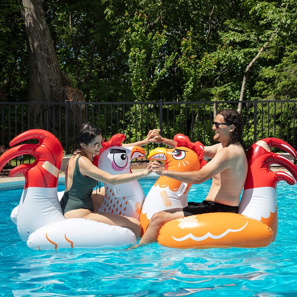 Matching Pool Floats: SCS Direct Chicken Fight Inflatable Pool Float Game Set