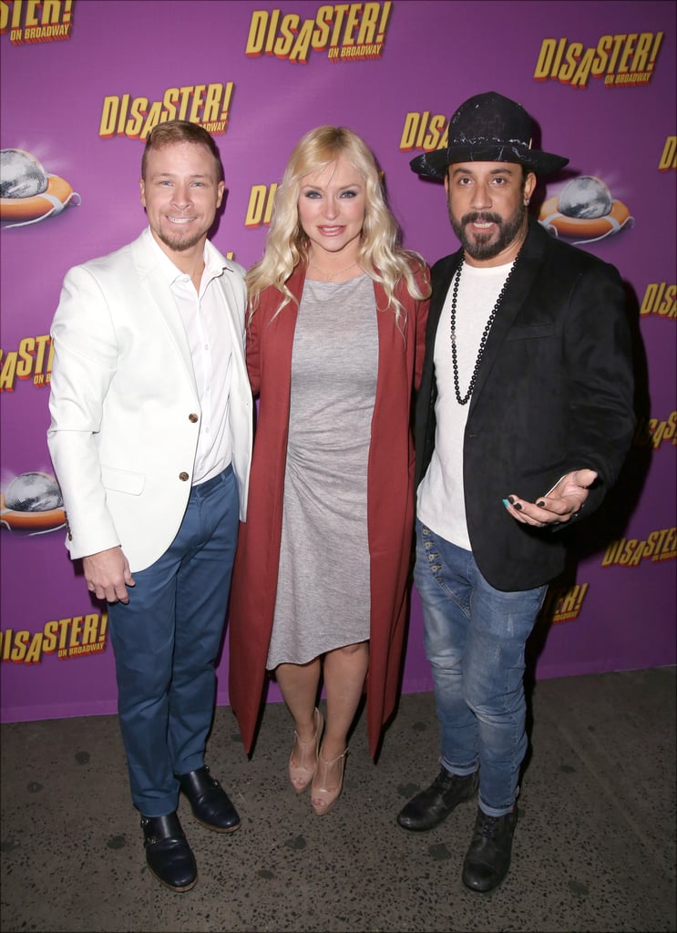 Brian Littrell AJ McLean at Disaster Broadway Opening Night