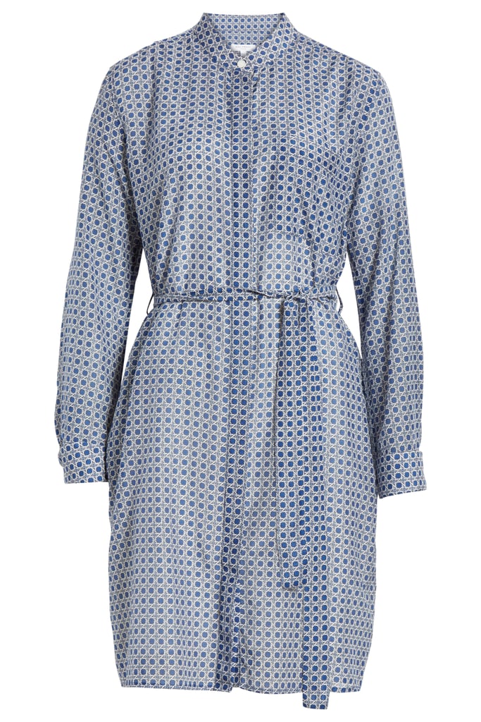 Equipment Ravena Print Long Sleeve Silk Blend Shirtdress