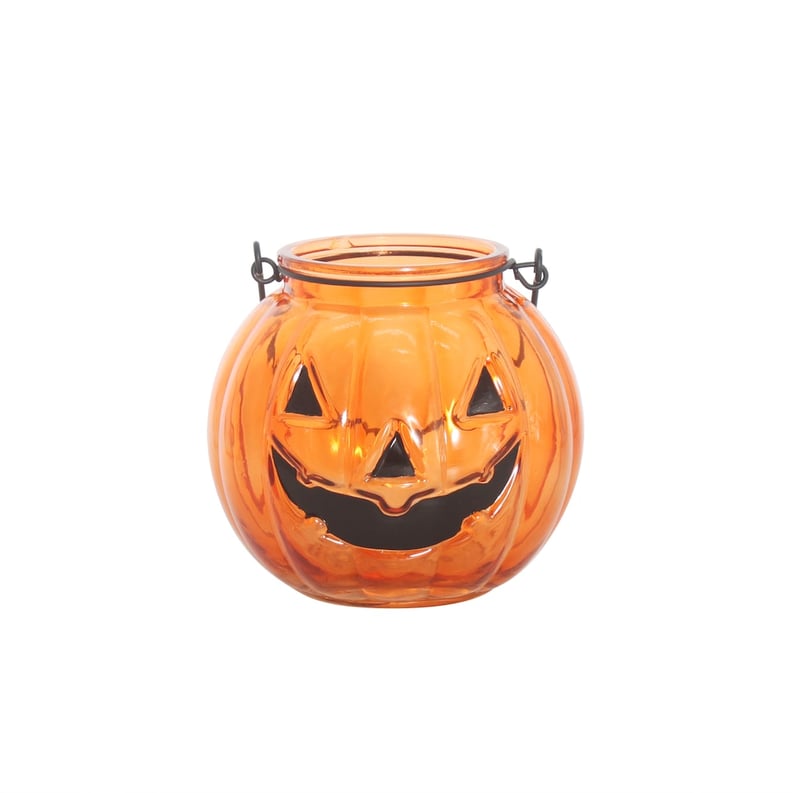 Glass Pumpkin Candle Holder
